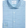Calvin Klein Slim Fit Embroidered Logo Dress Shirt, Aqua Plaid
