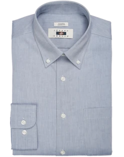 Joseph Abboud Classic Fit Button-Down Collar Shirt, Light Blue Chambray