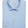 Calvin Klein Refined Cotton Stretch Supima Slim Fit Dress Shirt, Light Blue