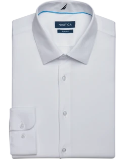 Nautica Slim Fit Four-Way Stretch Dress Shirt, White