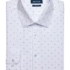 Nautica Slim Fit Four-Way Stretch Dress Shirt, White Print