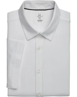 Michael Strahan Modern Fit Short Sleeve Dress Shirt, White