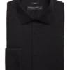 Pronto Uomo Slim Fit French Cuff Tuxedo Formal Shirt, Black