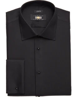 Joseph Abboud Classic Fit French Cuff Tuxedo Formal Shirt, Black