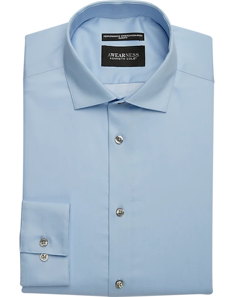 Awearness Kenneth Cole Slim Fit Performance Dress Shirt, Sky Blue 1 Awearness Kenneth Cole Slim Fit Performance Dress Shirt, Sky Blue
