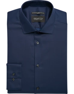 Awearness Kenneth Cole Slim Fit Performance Dress Shirt, Navy