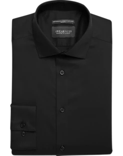 Awearness Kenneth Cole Slim Fit Performance Dress Shirt, Black