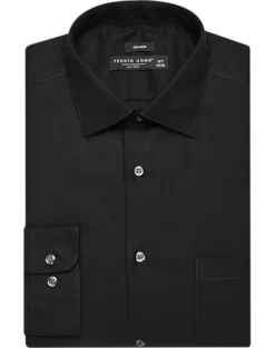 Pronto Uomo Modern Fit Queen's Oxford Dress Shirt, Black