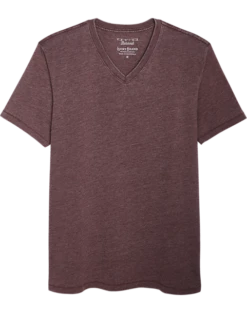 Lucky Brand Burnout Modern Fit V-Neck T-Shirt, Burgundy Burnout