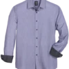 Michael Strahan Modern Fit Spread Collar Sport Shirt, Purple Link