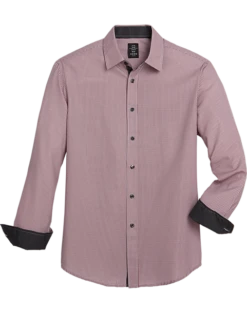 Michael Strahan Modern Fit Sport Shirt, Red Stripe