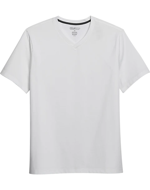Awearness Kenneth Cole Modern Fit V-Neck T-Shirt, White 1 Awearness Kenneth Cole Modern Fit V-Neck T-Shirt, White