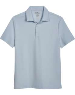 Awearness Kenneth Cole Modern Fit Pique Polo, Light Blue