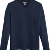 Awearness Kenneth Cole Slim Fit V-Neck Long Sleeve T-Shirt, Navy