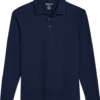 Awearness Kenneth Cole Modern Fit Long Sleeve Polo, Navy