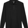 Awearness Kenneth Cole Modern Fit Long Sleeve Polo, Black