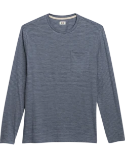 Joseph Abboud Modern Fit Crew Neck Tee, Slate Stripe