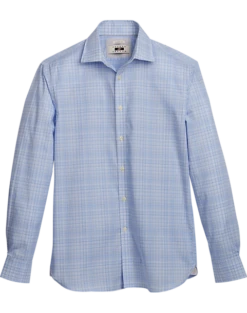 Joseph Abboud Modern Fit Sport Shirt, Blue Fine Plaid