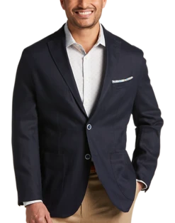 Joseph Abboud Modern Fit Linen Soft Jacket, Navy