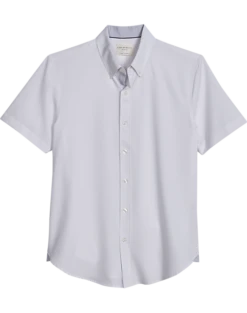 Con.Struct Slim Fit Short Sleeve Sport Shirt, White