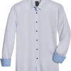 Michael Strahan Modern Fit Four-Way Stretch Sport Shirt, White Mini Triangle