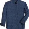 Michael Strahan Modern Fit Spread Collar Four-Way Stretch Sport Shirt, Navy Floral