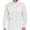 Cubavera Modern Fit Linen Guayabera Shirt, White