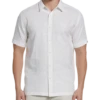 Cubavera Modern Fit Tonal Embroidered Shirt, White