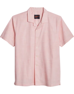 Egara Slim Fit Short Sleeve Sport Shirt, Coral