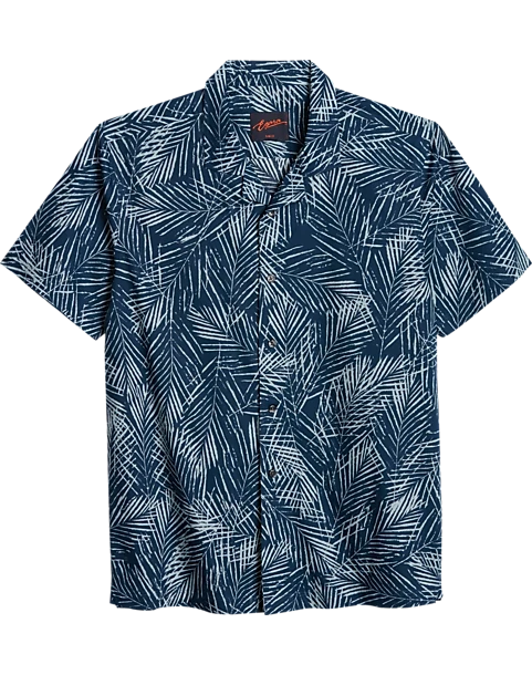 Egara Slim Fit Short Sleeve Sport Shirt, Teal Palmetto 1 Egara Slim Fit Short Sleeve Sport Shirt, Teal Palmetto