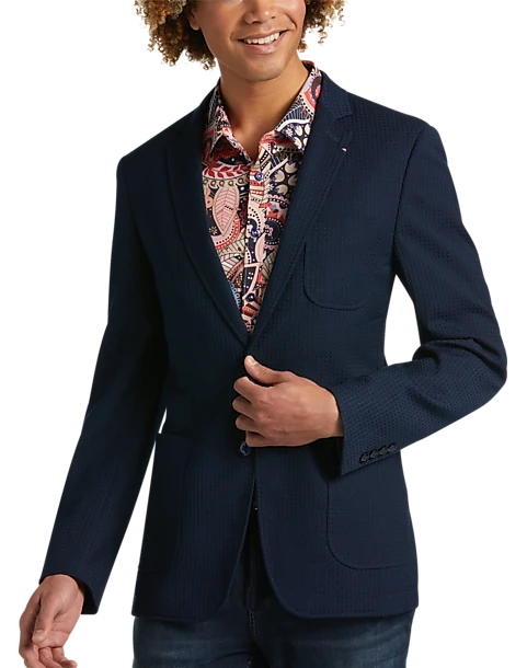 Paisley & Gray Slim Fit Soft Jacket, Navy 1 Paisley & Gray Slim Fit Soft Jacket, Navy