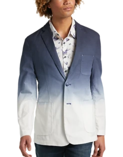 Paisley & Gray Slim Fit Blazer, Blue & White Ombre Tie Dye