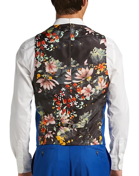 Paisley & Gray Slim Fit Vest, Royal Blue 2 Paisley & Gray Slim Fit Vest, Royal Blue - Image 2