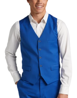 Paisley & Gray Slim Fit Vest, Royal Blue