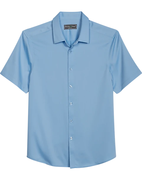 Paisley & Gray Slim Fit Short Sleeve Sport Shirt, Baby Blue 1 Paisley & Gray Slim Fit Short Sleeve Sport Shirt, Baby Blue