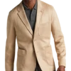 Joseph Abboud Modern Fit Notch Lapel Ultra Suede Soft Jacket, Sand