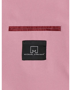 Michael Strahan Modern Fit Notch Lapel Crepe Knit Soft Jacket, Pink -Suit Boutique Shop MW40 6NG8 97 MICHAEL STRAHAN PINK ALT2