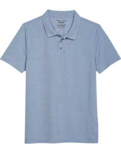 Lucky Brand Classic Fit Burnout Pique Polo, Medium Blue