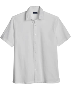 Zanetti Modern Fit Camp Shirt, White