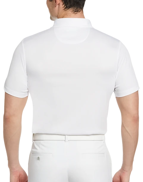 PGA Tour Classic Fit Printed Polo, White Asymmetric Tropical 2 PGA Tour Classic Fit Printed Polo, White Asymmetric Tropical - Image 2