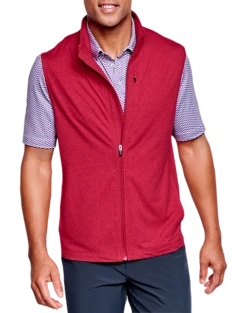 Johnston & Murphy Modern Fit XC4 Performance Full Zip Vest, Red