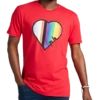 The Phluid Project Classic Fit Heart Graphic Crew, Red