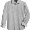 Report Collection Modern Fit Four-Way Stretch Sport Shirt, Gray Check