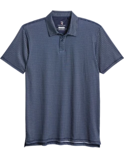 Report Collection Modern Fit Knit Polo, Navy Geo
