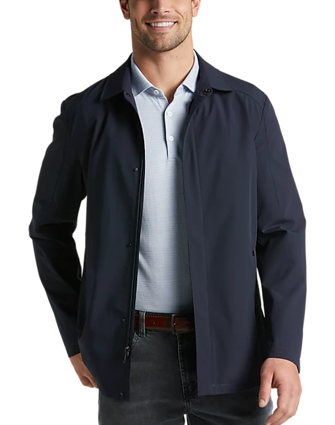 Awearness Kenneth Cole Modern Fit Raincoat, Navy 1 Awearness Kenneth Cole Modern Fit Raincoat, Navy