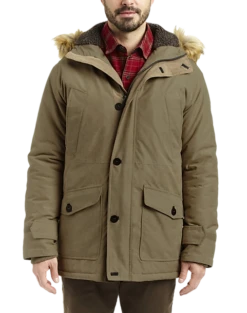 Suit Boutique Shop 18 Rainforest Classic Fit Hooded Parka, Brown