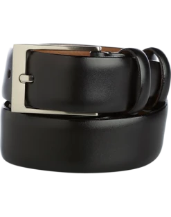 Men's Wearhouse Double-Loop Full-Grain Leather Dress Belt, Cognac