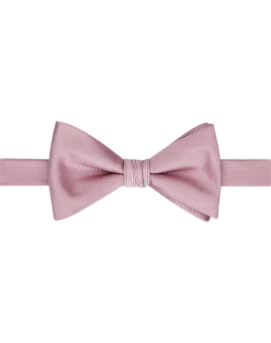 Calvin Klein Pre-Tied Formal Bow Tie, Pink Tonal Stripe
