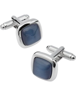 Pronto Uomo Silver & Gray Cufflinks
