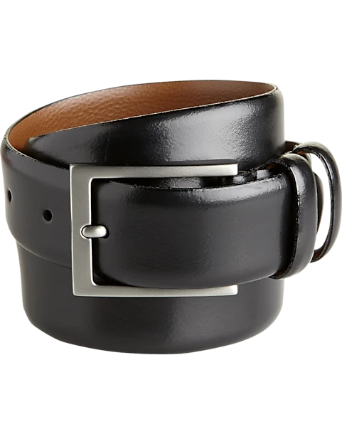 Joseph Abboud Double-Loop Dress Belt, Cognac